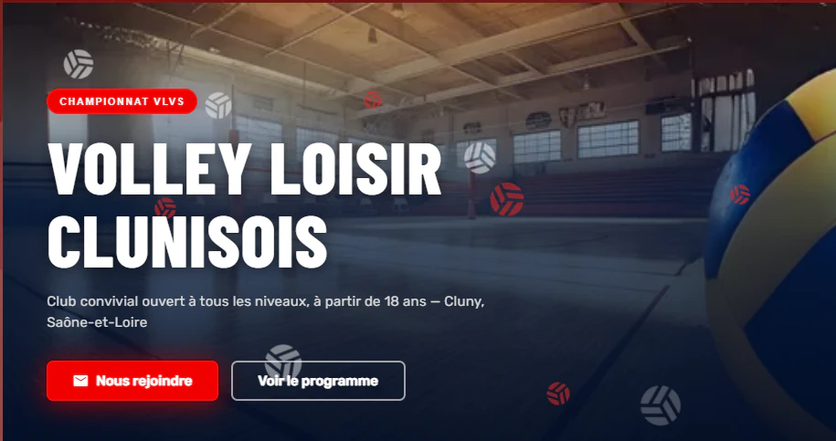 Aperçu du site Volley Loisir Clunisois